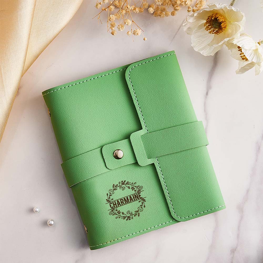 Custom Engraved Earring Storage Bag Multifunctional Personalized Travel Jewelry Organizer Gift for Her - 
