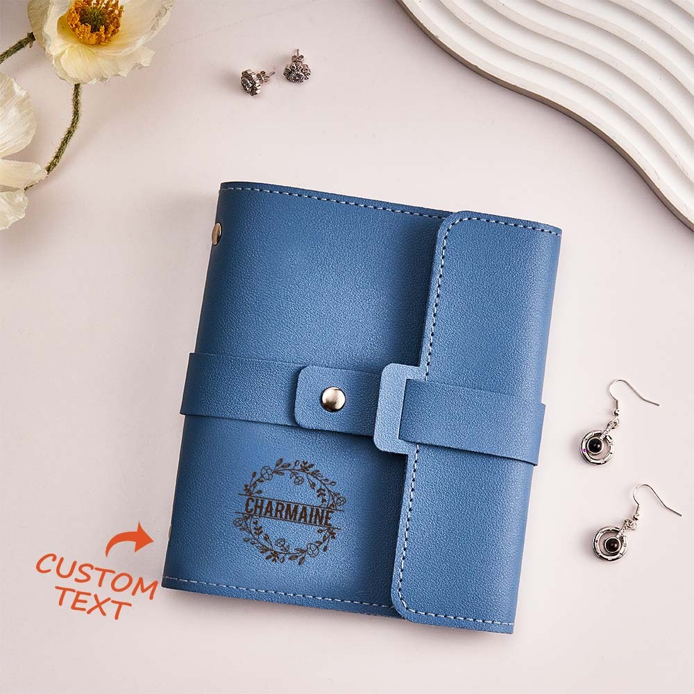 Custom Engraved Earring Storage Bag Multifunctional Personalized Travel Jewelry Organizer Gift for Her - 