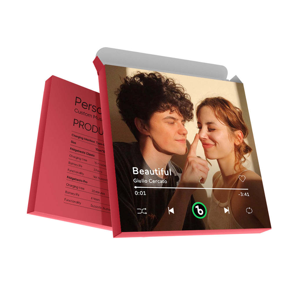 Gift Box With Your Photo - Christmas Red - 