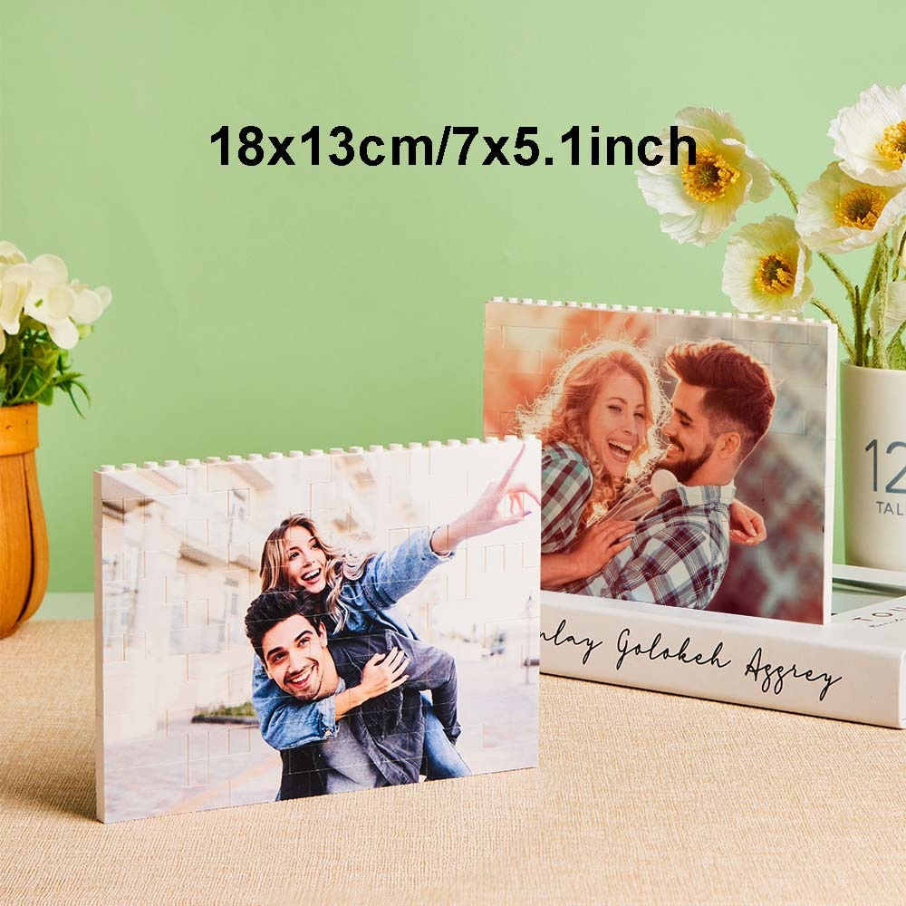 Custom Photo Building Brick Personalized Music Code Block Heart Shaped Photo Block Gifts for Her - MyCustomBrickheadz