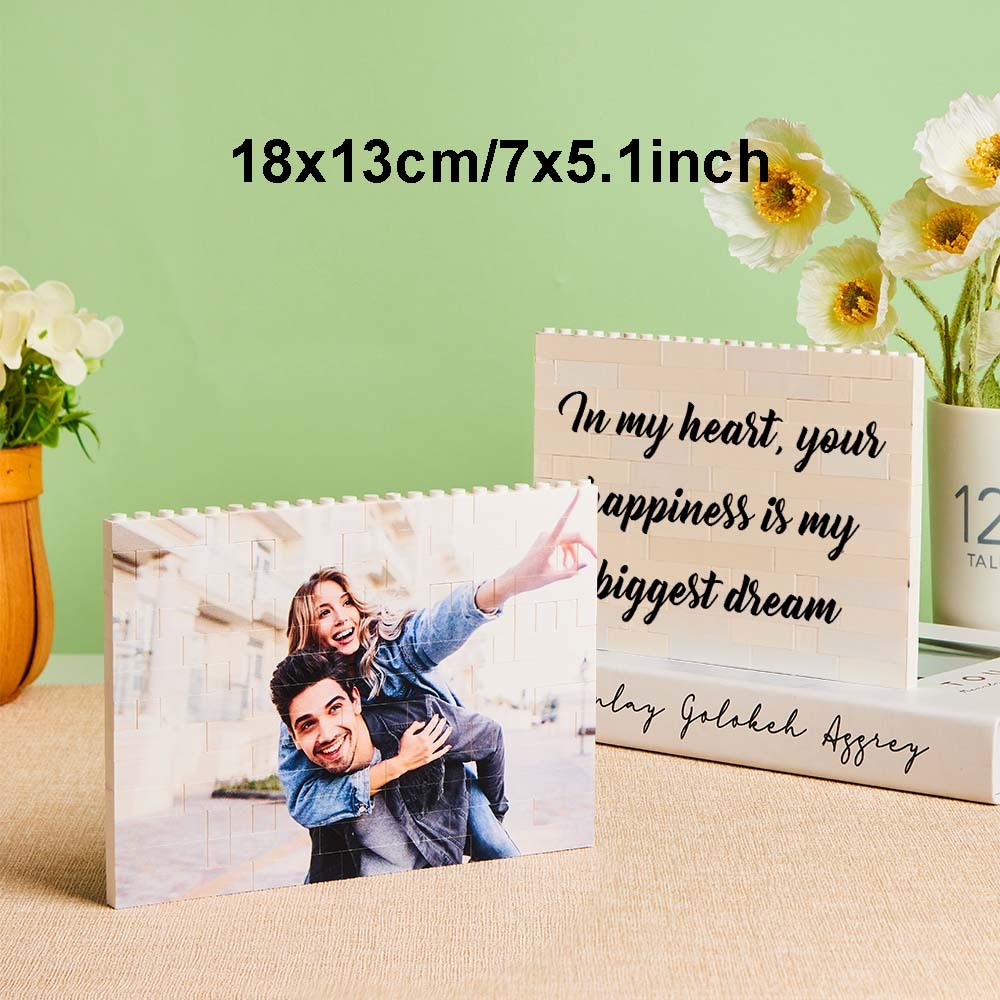 Custom Photo Building Brick Personalized Music Code Block Heart Shaped Photo Block Gifts for Her - MyCustomBrickheadz
