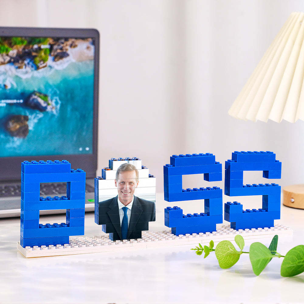 Gifts for Boss Custom Photo Building Bricks Puzzles Photo Blocks Rotatable Photo - 