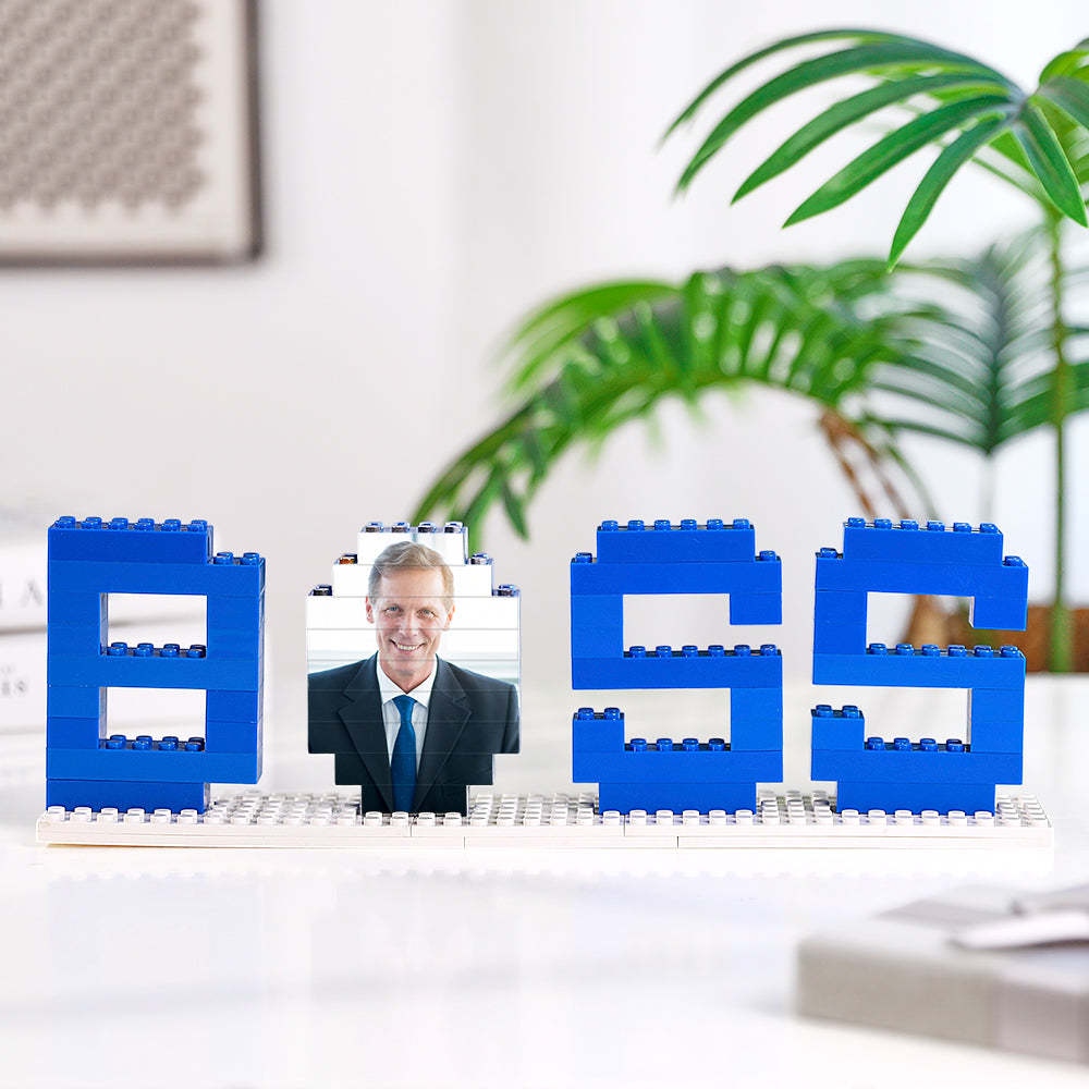 Gifts for Boss Custom Photo Building Bricks Puzzles Photo Blocks Rotatable Photo - 