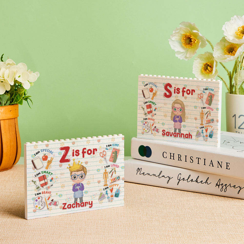 Personalized Horizontal Building Brick My Dream Job Block Birthday Gift For Kids - 