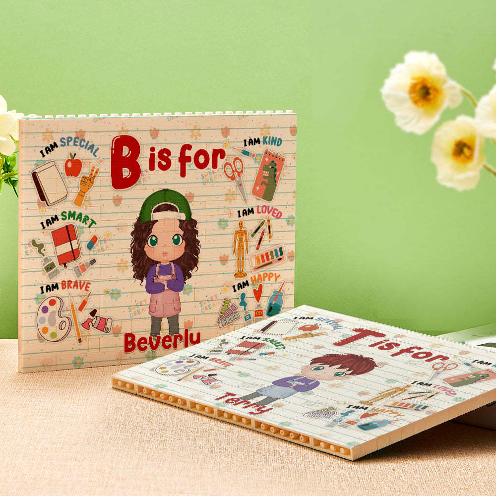 Personalized Horizontal Building Brick My Dream Job Block Birthday Gift For Kids - 