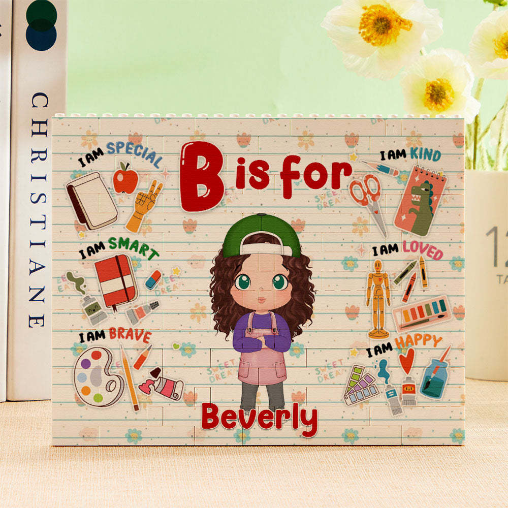 Personalized Horizontal Building Brick My Dream Job Block Birthday Gift For Kids - 