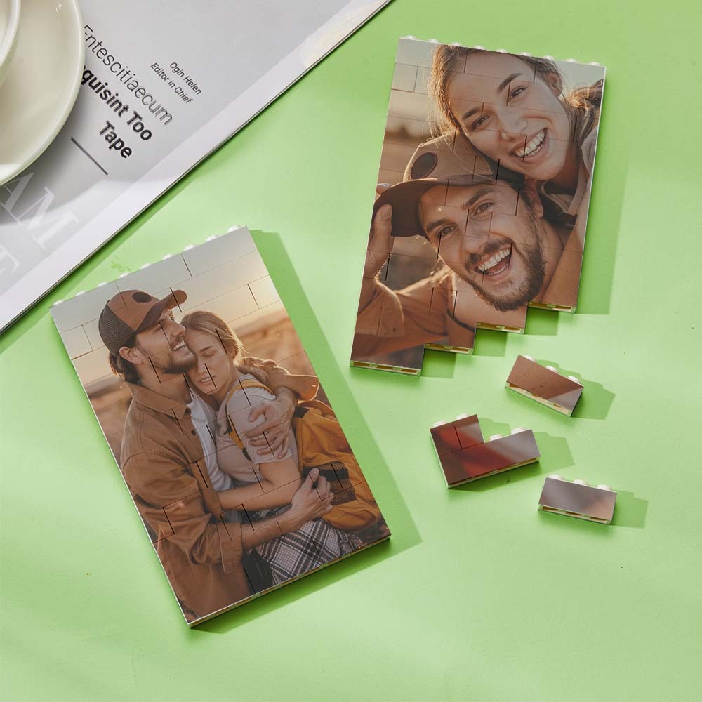 Custom Text Frame Personalized Music Vertical Photo Brick Block  Brick Rectangle Building Photo Block Music Code - MyCustomBrickheadz