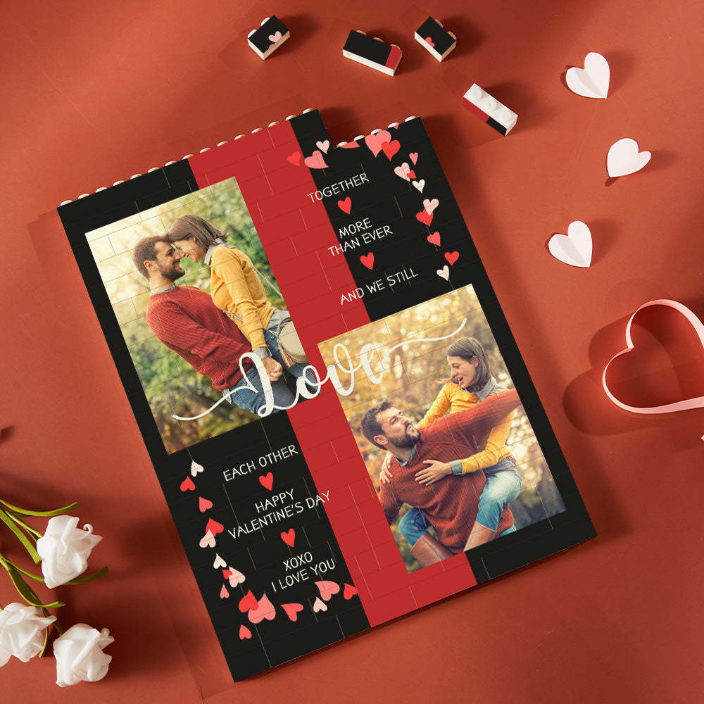 Custom Building Block Puzzle Vertical Building Photo Brick for Lover Happy Valentine's Day - 