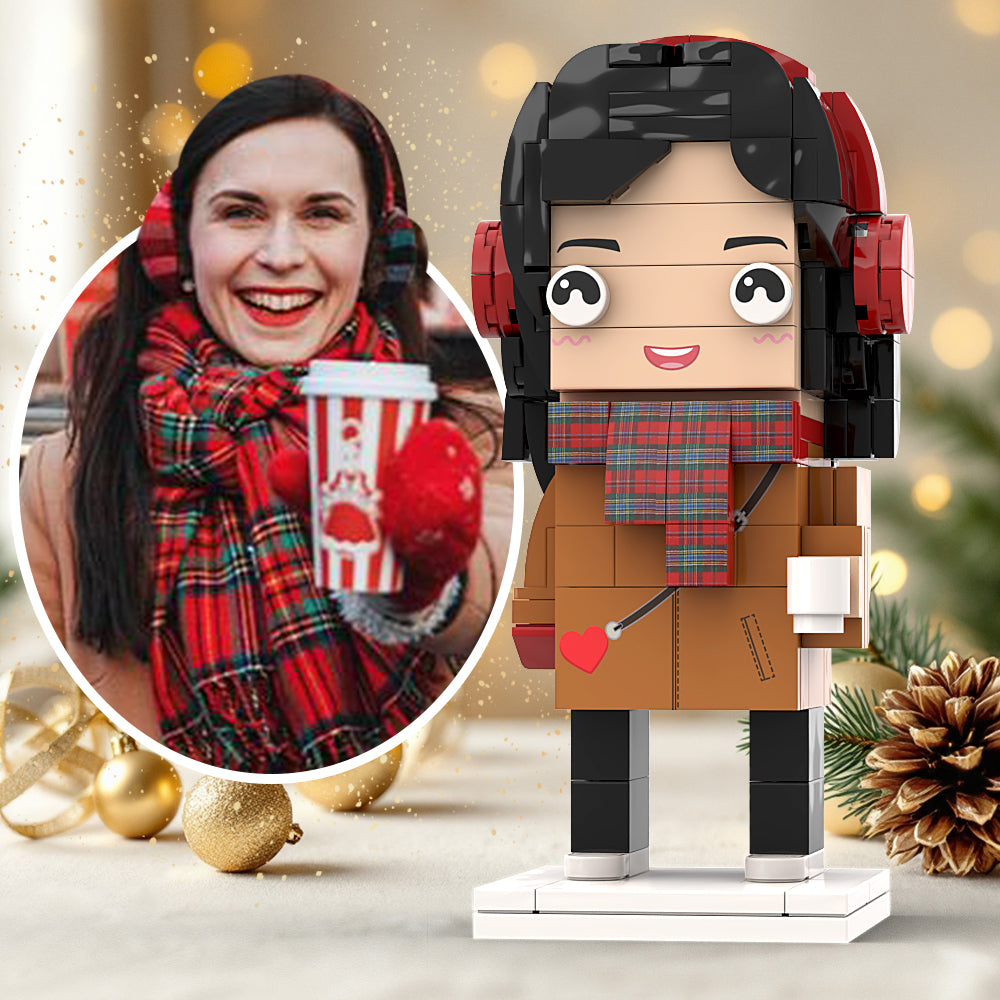 Personalized Full Body Custom Christmas Brick Figure 1 Person Small Particle Block Toy Brick Me Figures Best Friend Gift