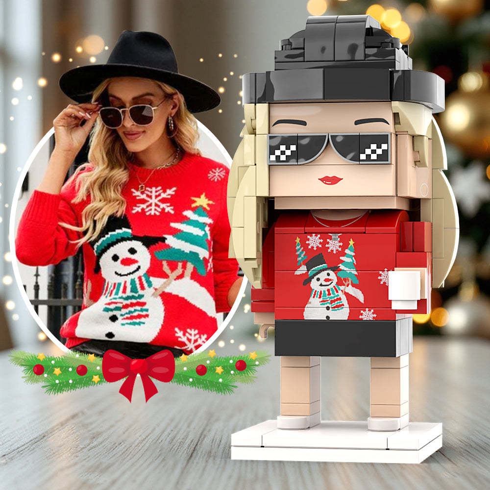 Holiday Special Full Body Custom Brick Figure 1 Person Small Particle Block Toy Brick Me Figures - minebrickau