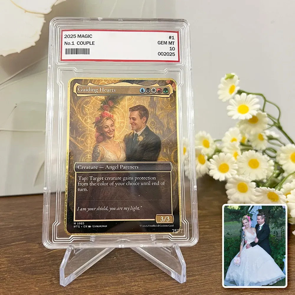 Custom Anime Couples Magic Card Personalized Photo Magic Anime Card Anniversary Gift for Couples - 