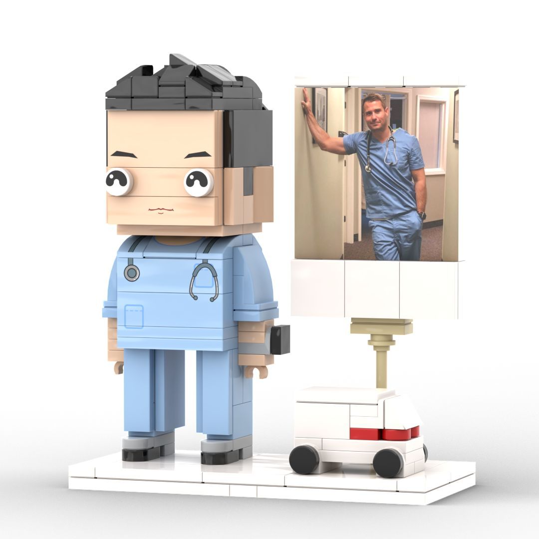 Gift for Doctor Custom Brick Figures Full Body Customizable 1 Person