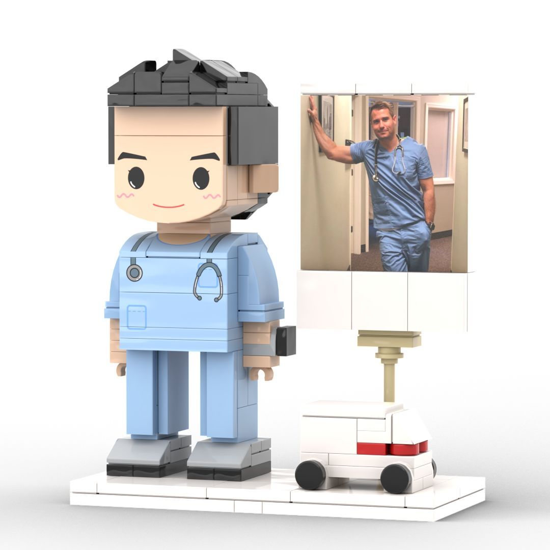 Gift for Doctor Custom Brick Figures Full Body Customizable 1 Person - 