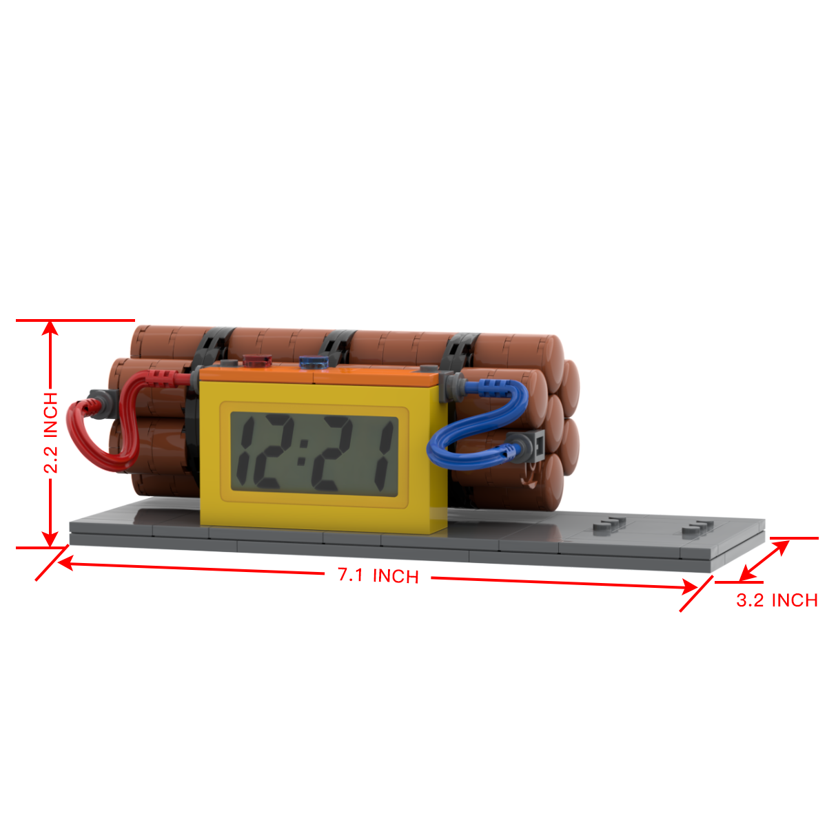 Custom Brick Figures Clock Personalized Dangerous Elements Brick Figures Clock Gifts for Him - MyCustomBrickheadz