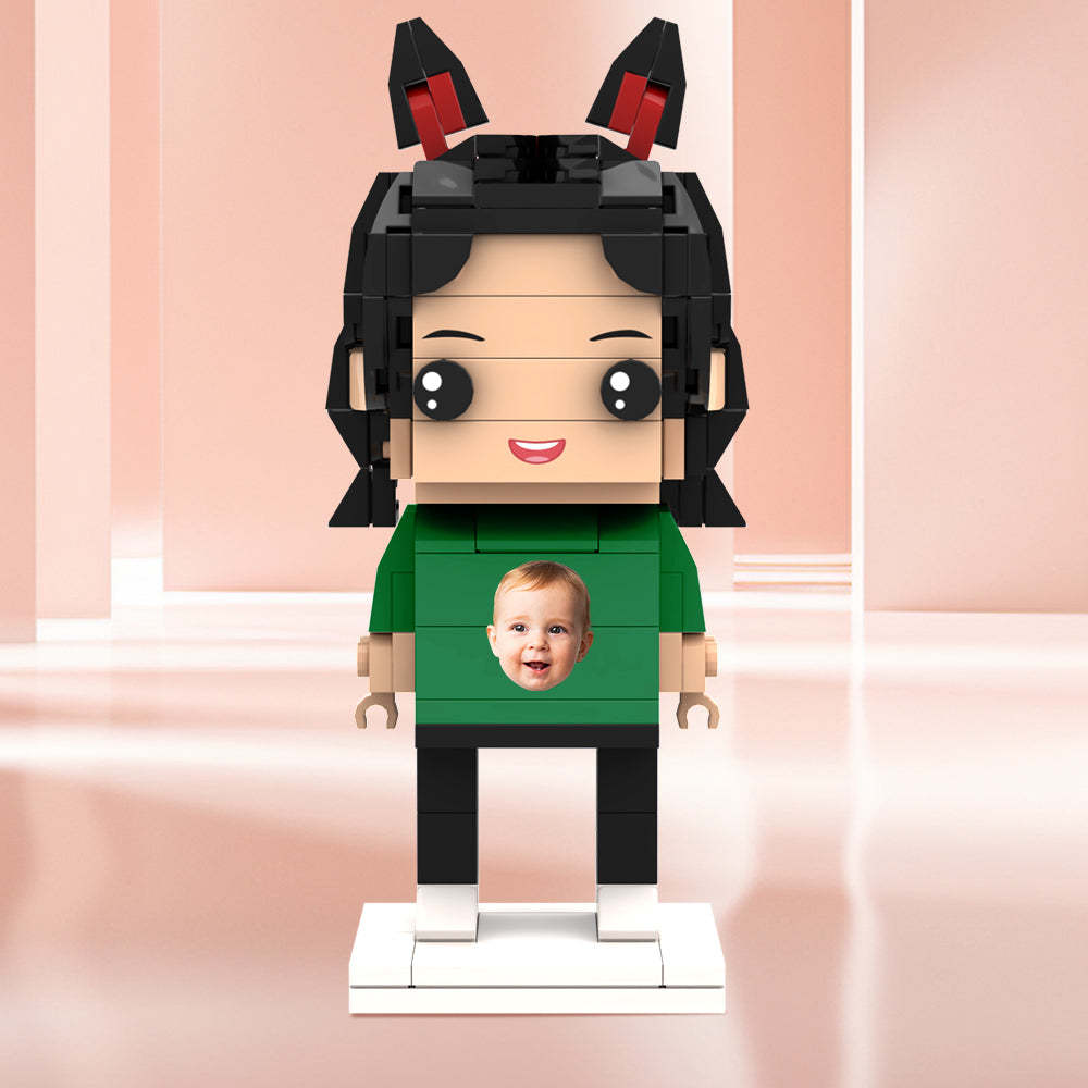 Valentine's Day Gifts Custom Brick Figures Personlized Face Brick Figures - MyCustomBrickheadz