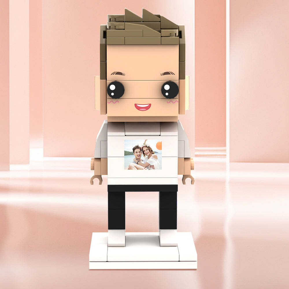 Valentine's Day Gifts Custom Brick Figures Personlized Photo on Brick Figures - MyCustomBrickheadz