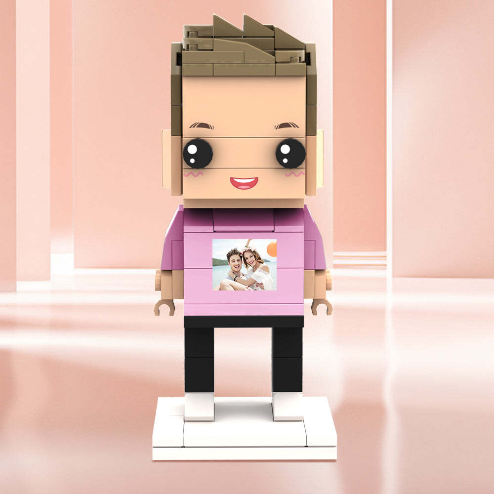 Valentine's Day Gifts Custom Brick Figures Personlized Photo on Brick Figures - MyCustomBrickheadz