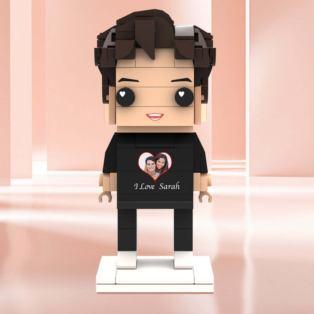 Valentine's Day Gifts Custom Brick Figures Personlized Photo & Text Brick Figures I LOVE XXX - MyCustomBrickheadz