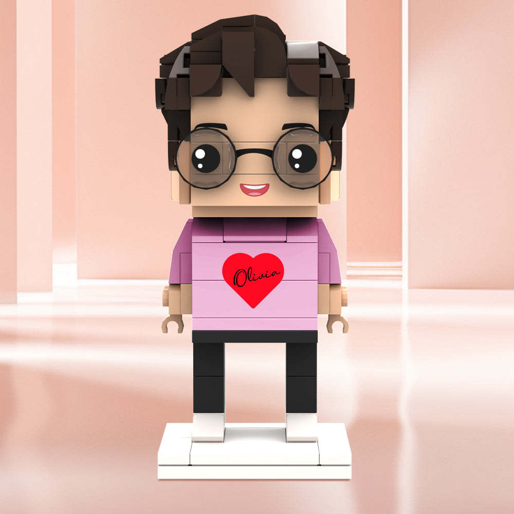 Valentine's Day Gifts Custom Brick Figures Personlized Name Brick Figures - MyCustomBrickheadz