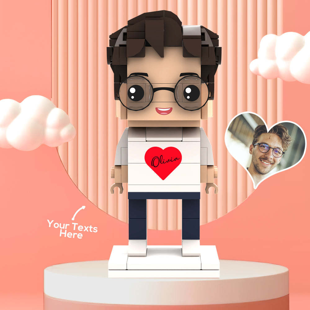 Valentine's Day Gifts Custom Brick Figures Personlized Name Brick Figures - MyCustomBrickheadz