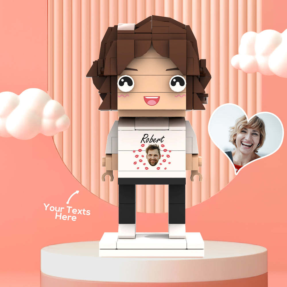 Valentine's Day Gifts Custom Brick Figures Personlized Face & Name Brick Figures - MyCustomBrickheadz