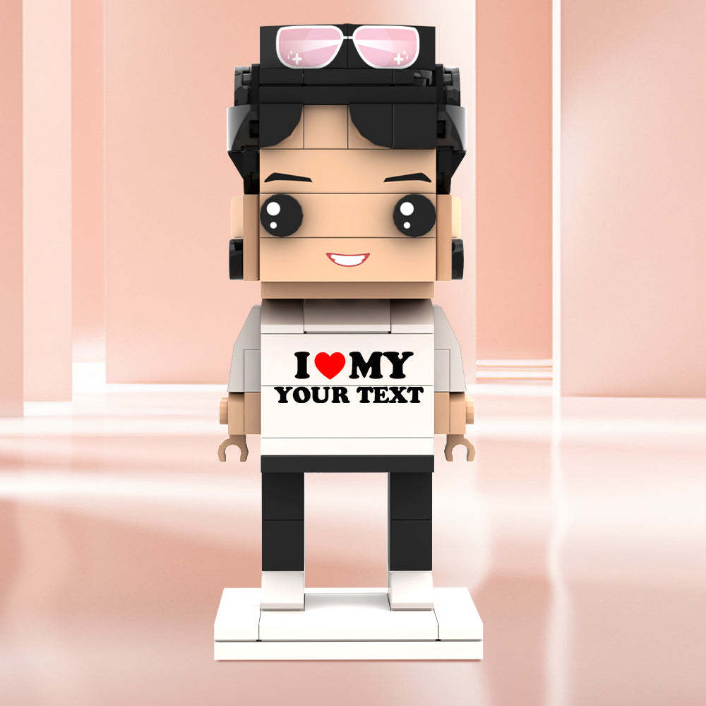 Valentine's Day Gifts Custom Brick Figures Personlized Text Brick Figures I LOVE My XXX Brick Figures - MyCustomBrickheadz
