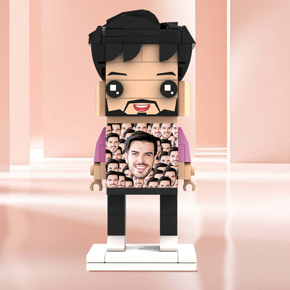 Valentine's Day Gifts Custom Brick Figures Personlized Mash Face Brick Figures - MyCustomBrickheadz