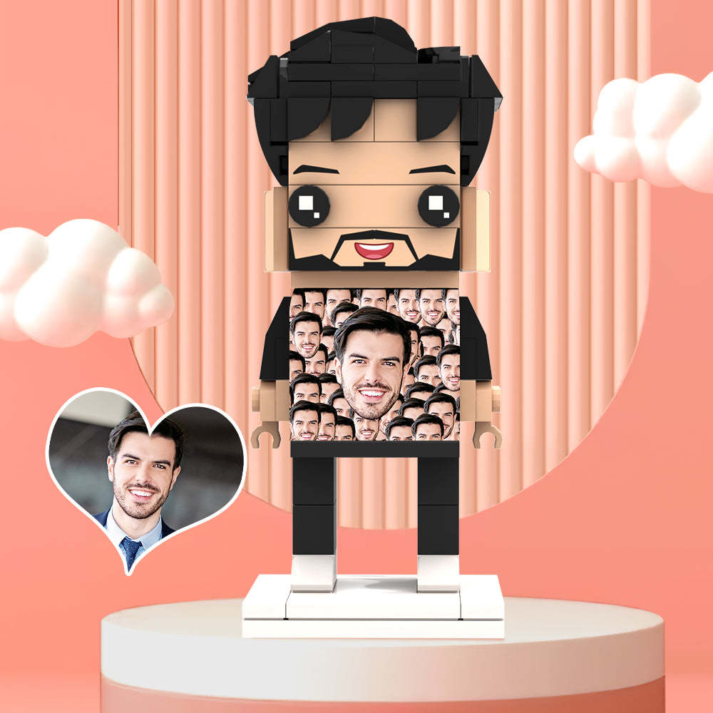 Valentine's Day Gifts Custom Brick Figures Personlized Mash Face Brick Figures - MyCustomBrickheadz