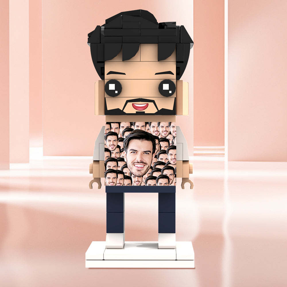 Valentine's Day Gifts Custom Brick Figures Personlized Mash Face Brick Figures - MyCustomBrickheadz
