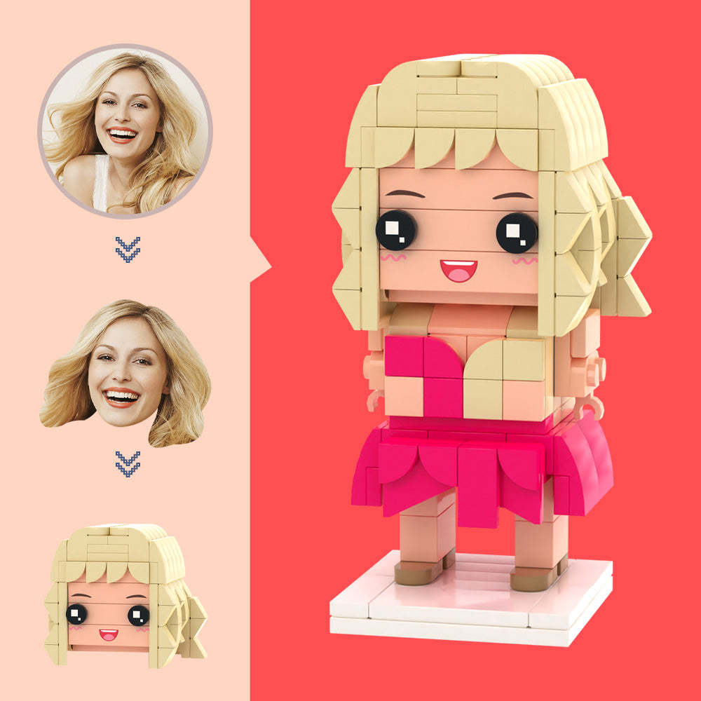 Customized Head Female Dancer Figures Small Particle Block Toy Customizable Brick Art Gifts - MyCustomBrickheadz