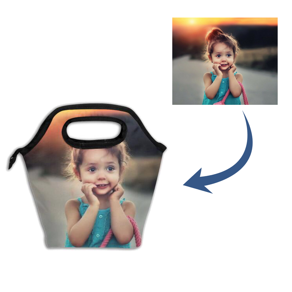 Back To School Personalized Photo Insulation Lunch Bag, Back To School Gifts For Kids Custom Lunch Box With Photo - 