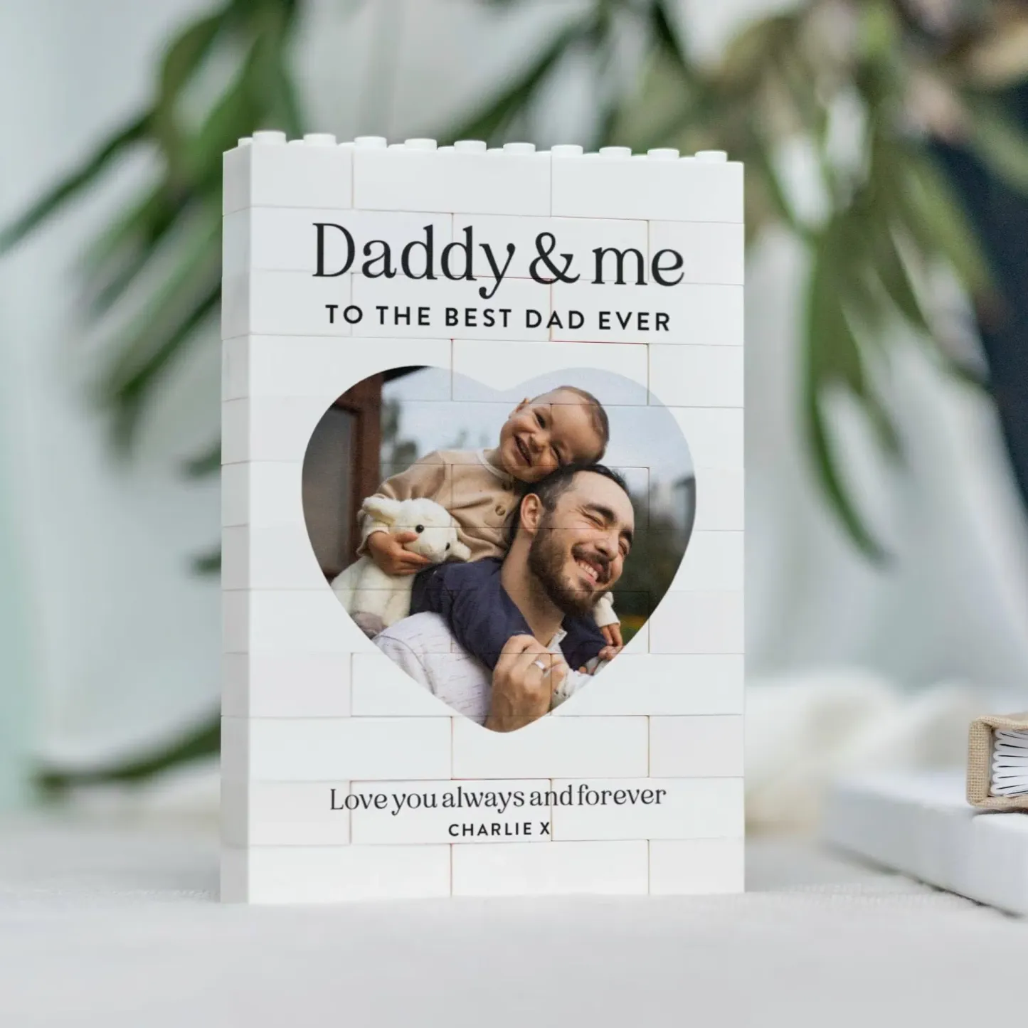 Custom Photo Brick Puzzle Frame – Build Gentle Love, A Meaningful Gift for Dad & Father's Day - 