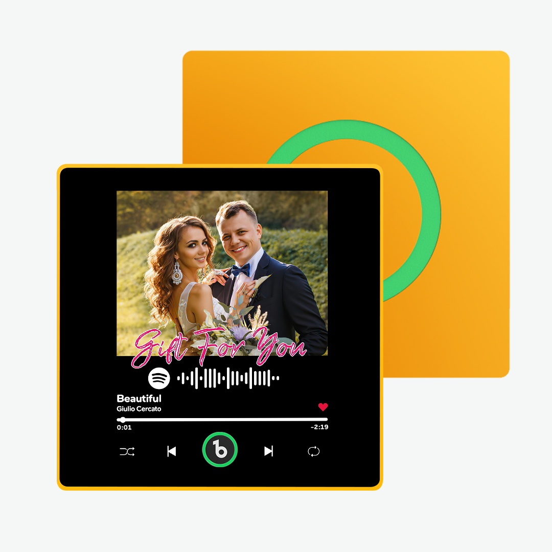 Custom Music Fridge Magnet with Colorful Frame Personalized Spotify Fridge Magnet with Photo Wedding Gift - 