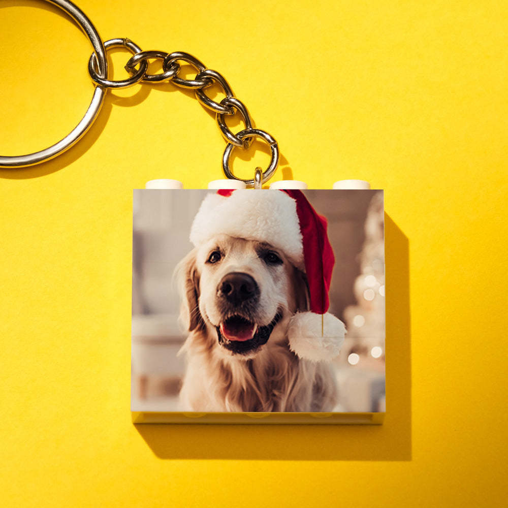 Custom Photo Building Block Keychain Bricks Puzzle Keychain Square Shape - MyCustomBrickheadz