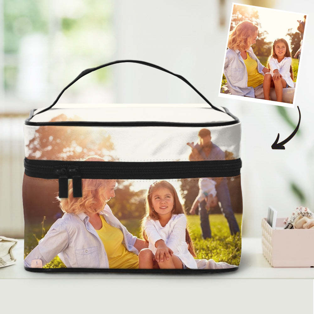 Back To School Personalized Storage Bag,  Photo Cosmetic bag, Mother's Day Gift - 