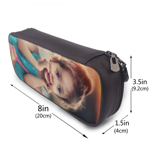 Back To School Gifts Personalized Leather Photo Pencil Case - 
