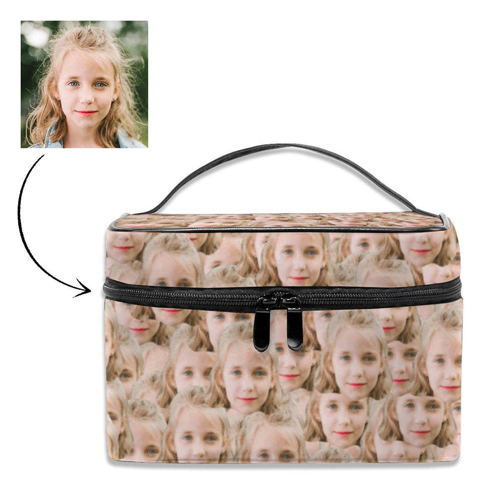Back To School Gifts Personalized Mash Face Storage Bag,  Photo Cosmetic bag - 