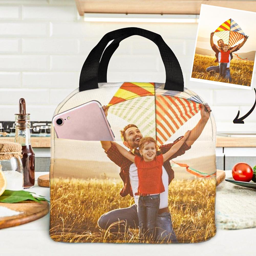 Back To School Personalized Photo Insulation Lunch Bag, Back To School Gifts For Boys Customized Lunch Box - 