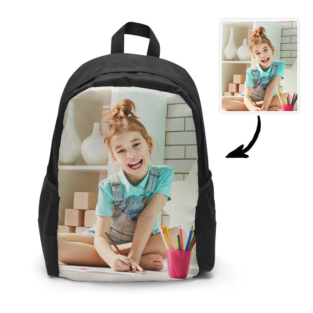 Custom Photo School Backpack, Back To School Gifts  Picture Backpacks For Boys And Girls - 