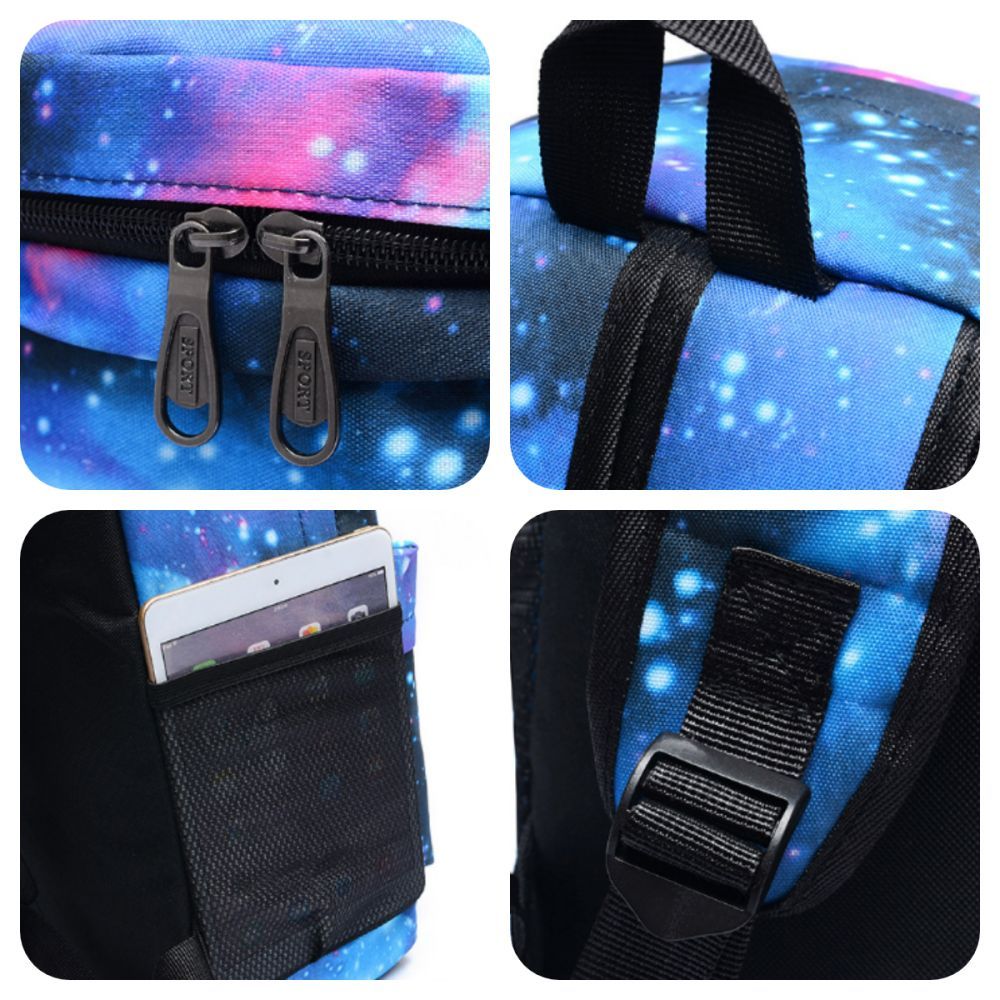 School Backpack Starry Sky Bookbag Lightweight School Bag for Students - 