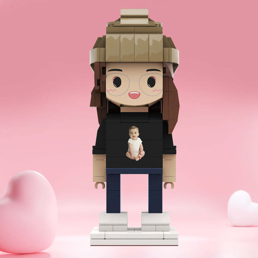 Custom Brick Figures Personlized Photo Brick Figures Gifts for Her - MyCustomBrickheadz