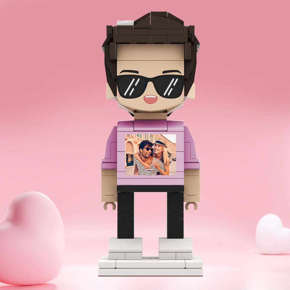 Valentine's Day Gifts Custom Brick Figures Personlized Photo on Brick Figures - MyCustomBrickheadz