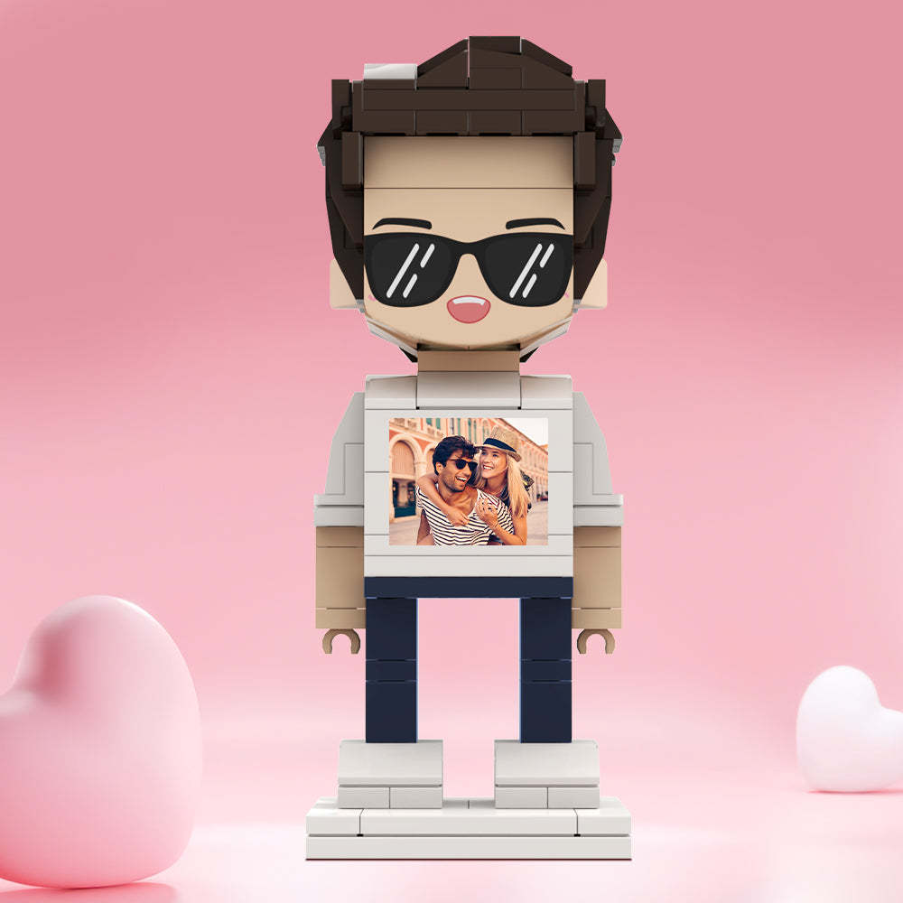Valentine's Day Gifts Custom Brick Figures Personlized Photo on Brick Figures - MyCustomBrickheadz