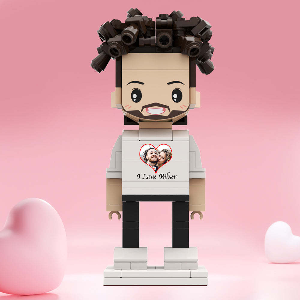 Valentine's Day Gifts Custom Brick Figures Personlized Photo & Text Brick Figures I LOVE XXX - MyCustomBrickheadz