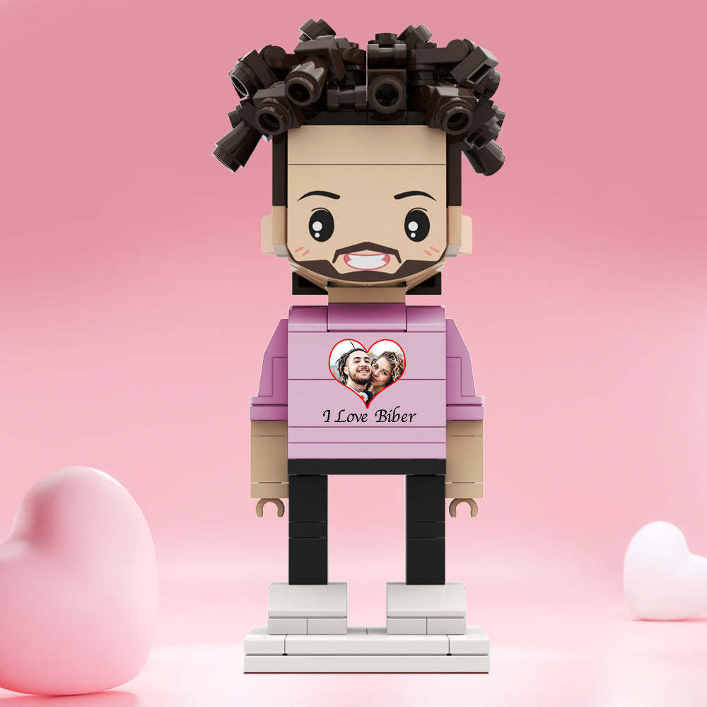 Valentine's Day Gifts Custom Brick Figures Personlized Photo & Text Brick Figures I LOVE XXX - MyCustomBrickheadz
