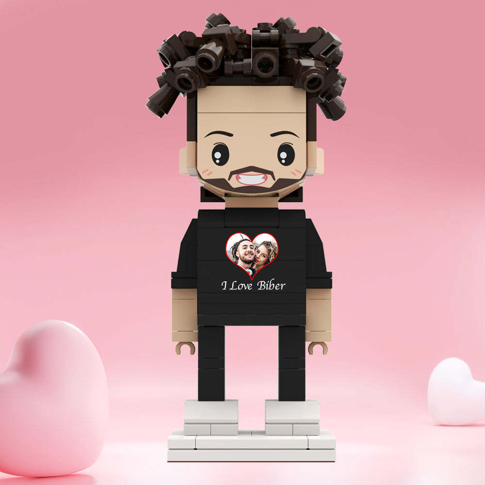 Valentine's Day Gifts Custom Brick Figures Personlized Photo & Text Brick Figures I LOVE XXX - MyCustomBrickheadz