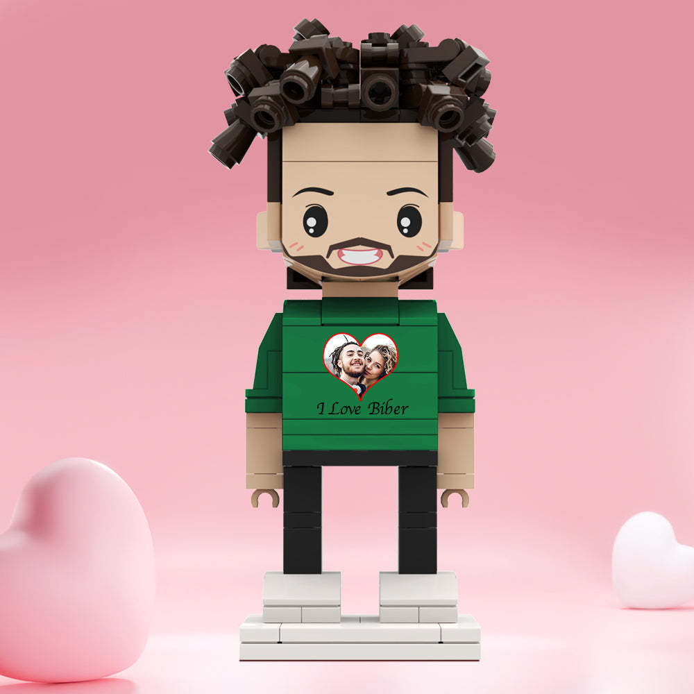Valentine's Day Gifts Custom Brick Figures Personlized Photo & Text Brick Figures I LOVE XXX - MyCustomBrickheadz