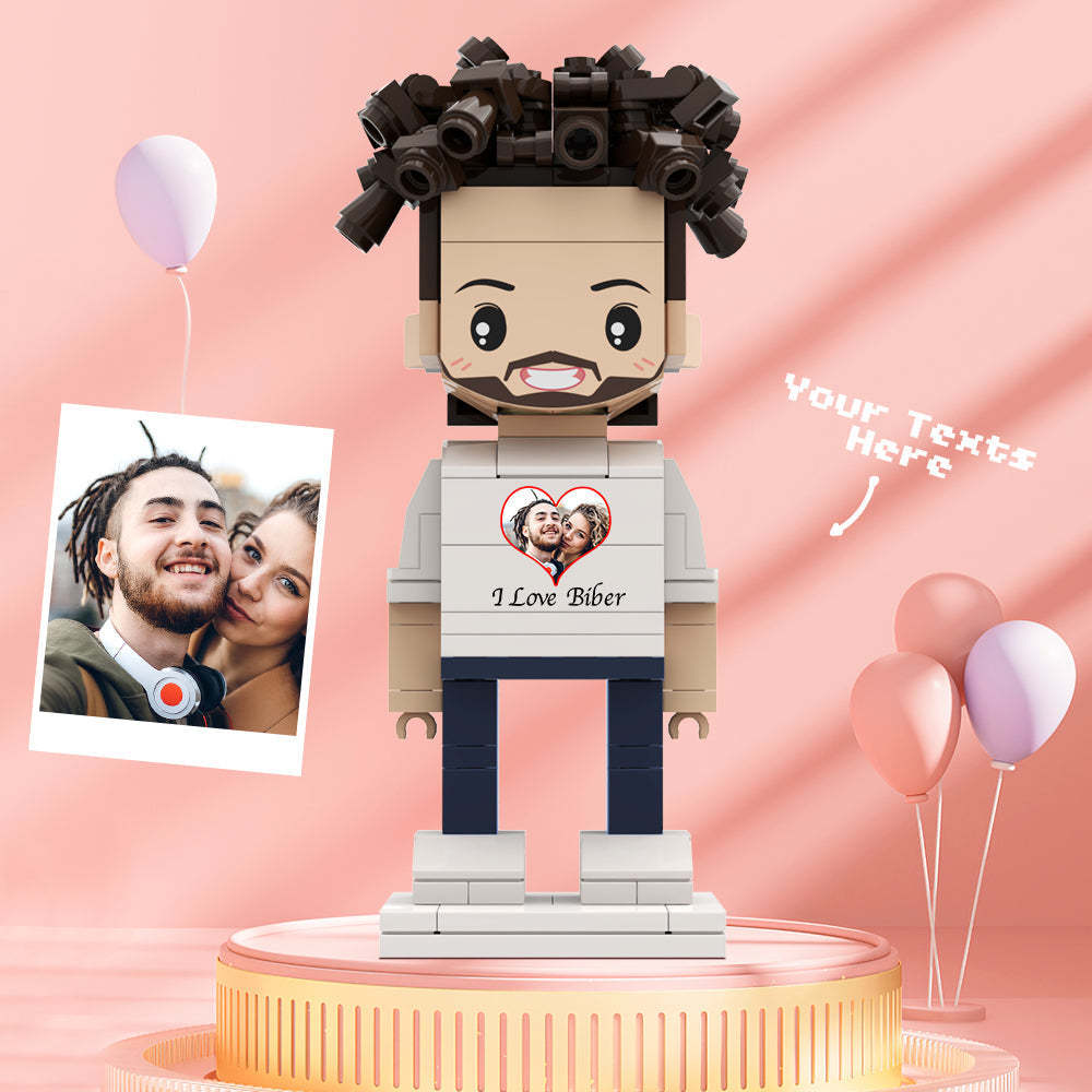 Valentine's Day Gifts Custom Brick Figures Personlized Photo & Text Brick Figures I LOVE XXX - MyCustomBrickheadz