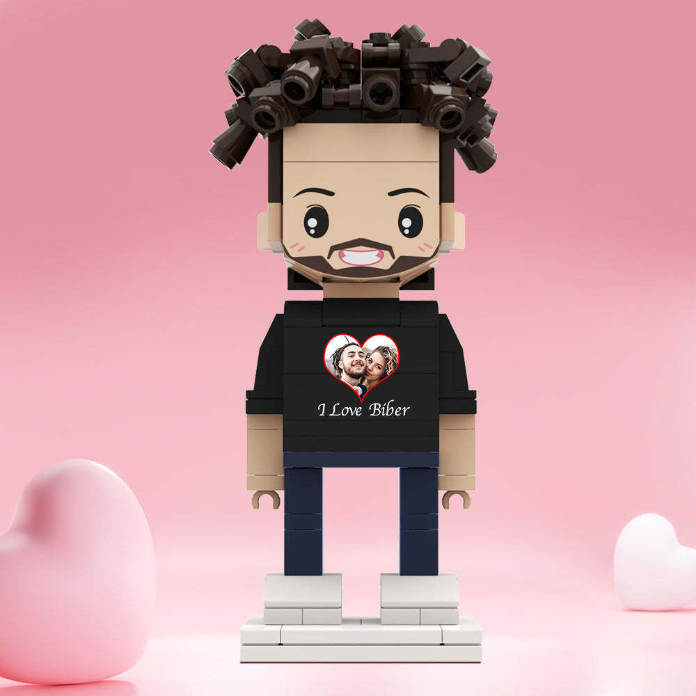 Valentine's Day Gifts Custom Brick Figures Personlized Photo & Text Brick Figures I LOVE XXX - MyCustomBrickheadz