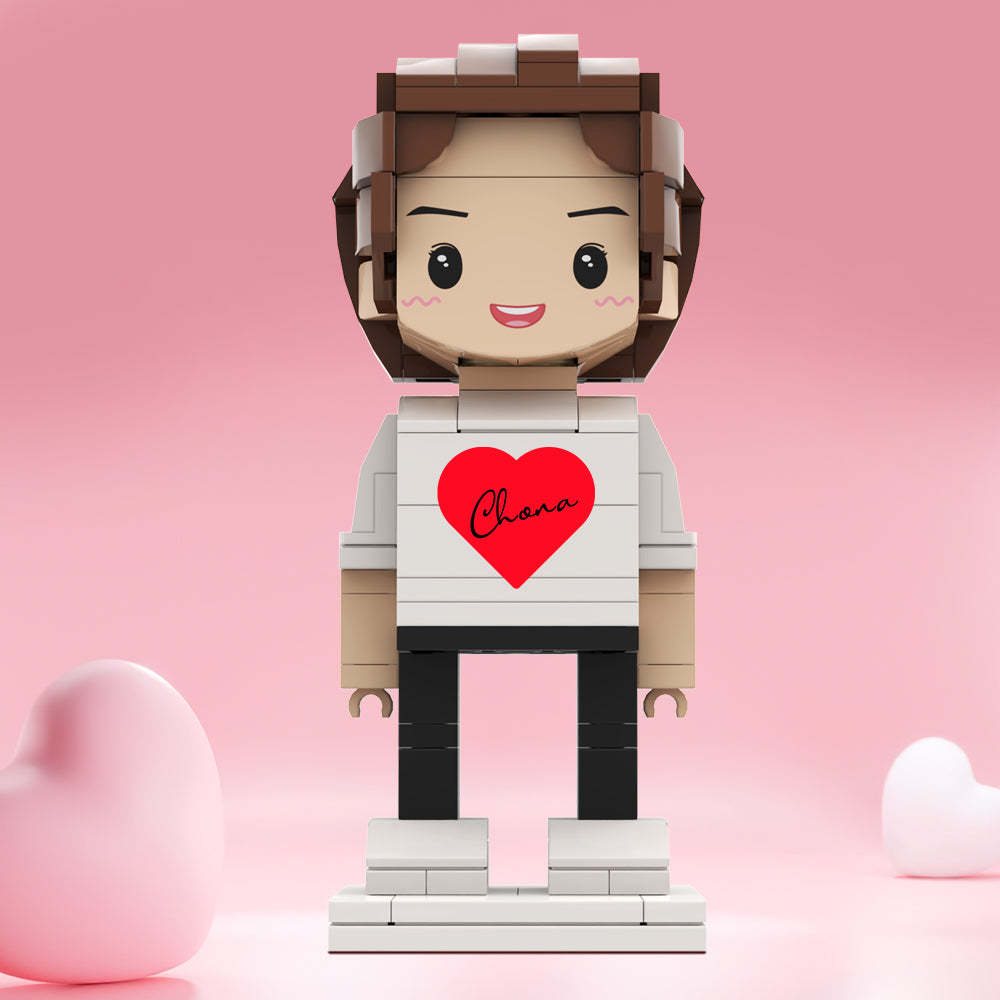 Valentine's Day Gifts Custom Brick Figures Personlized Name Brick Figures - MyCustomBrickheadz
